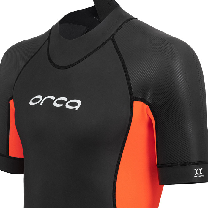 2024 Orca Hombres Vitalis Back Zip Open Water Swim Shorty Neopreno NN2Y0 - Black